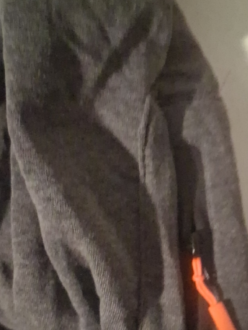 Tactical Gray Pullover Hoodie Neon Orange Accents Size L - Picture 5 of 7